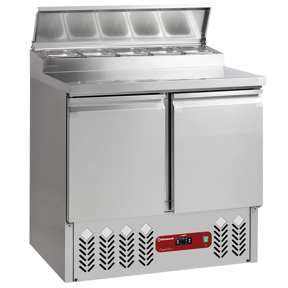 Refrigerated preparation table, 2 doors GN 1/1, refrigerated structure 5x GN1/6-150 mm – A doua alegere