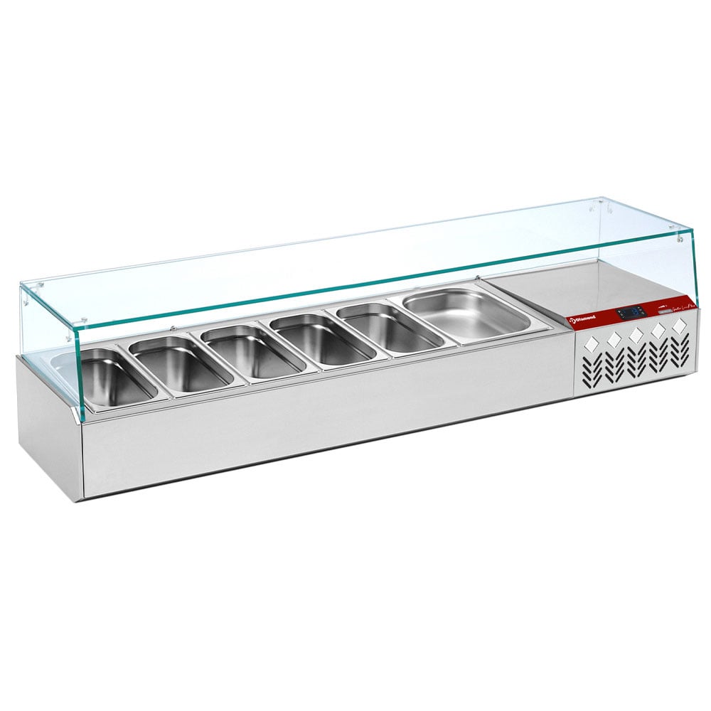 Refrigerated structure GN 5x 1/3, 1x 1/2 with right glass – Model expus (1)