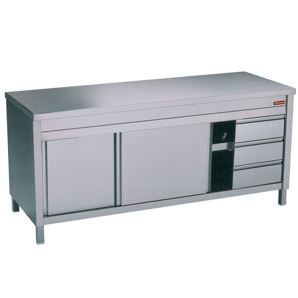 Table on neutral cupboard and 3 drawers on the right – A doua alegere
