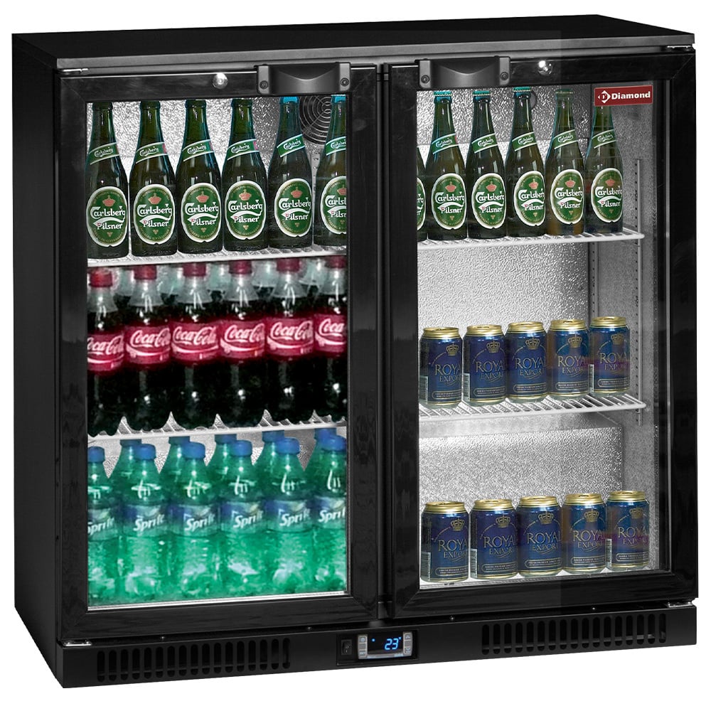 Ventilated bottle cooler, "Back Bar", 2 swingdoors – Ocazie