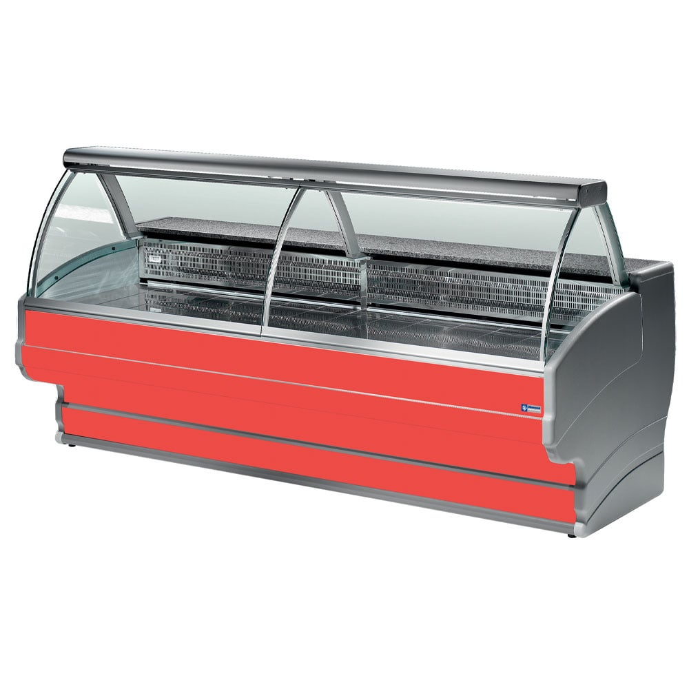 Refrigerated display counter curved glass, ventilated, with reserve – Lichidare stoc (4)