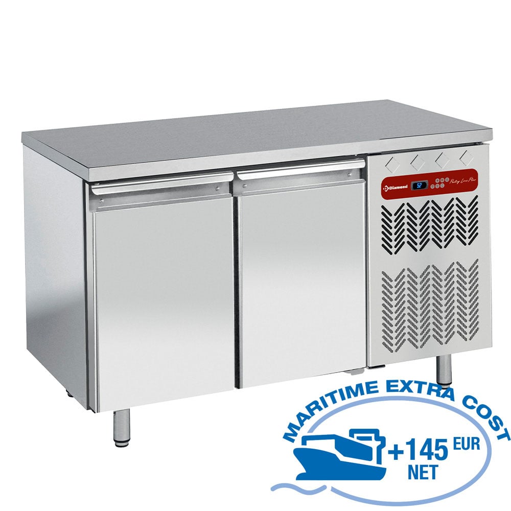 Refrigerated table, ventilated, 2 doors EN 600x400 + stainless – A doua alegere (2)