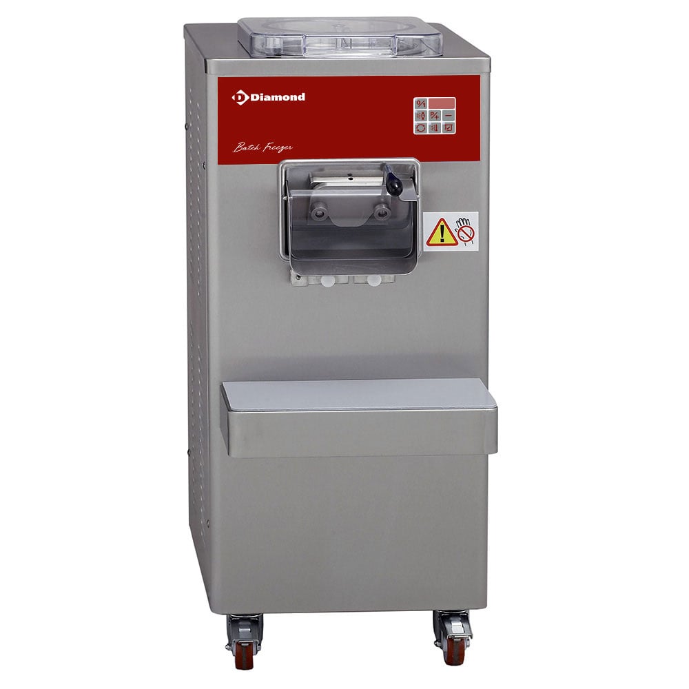 Automatic vertical ice-cream turbine, 50 L/h, water condenser