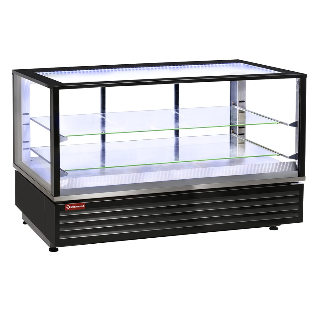 Heated display case EN or GN, ventilated, 2 levels, BLACK – A doua alegere