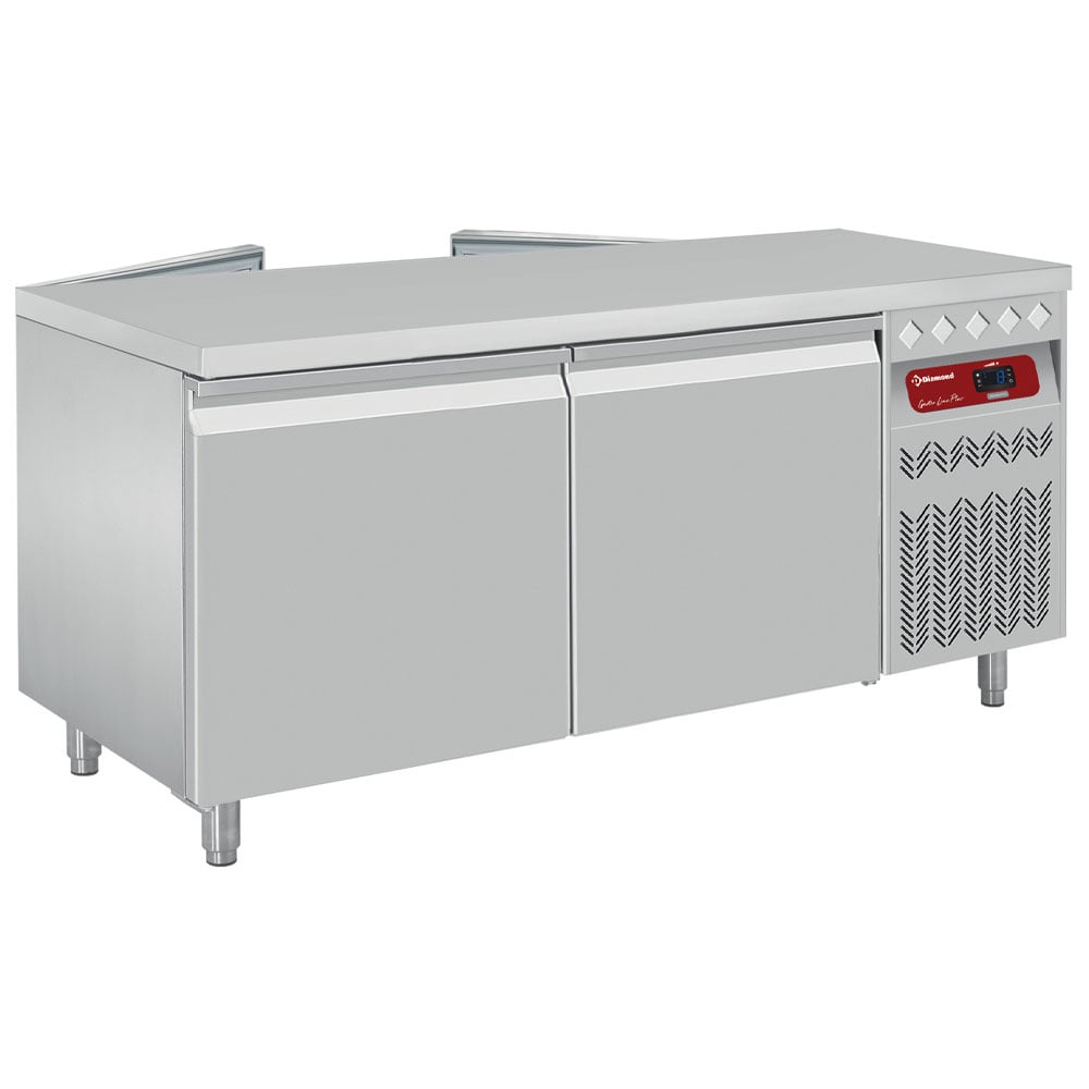 Ventilated PASS THROUGH, refrigerated table, 2x2 doors GN 2/1, 365L.