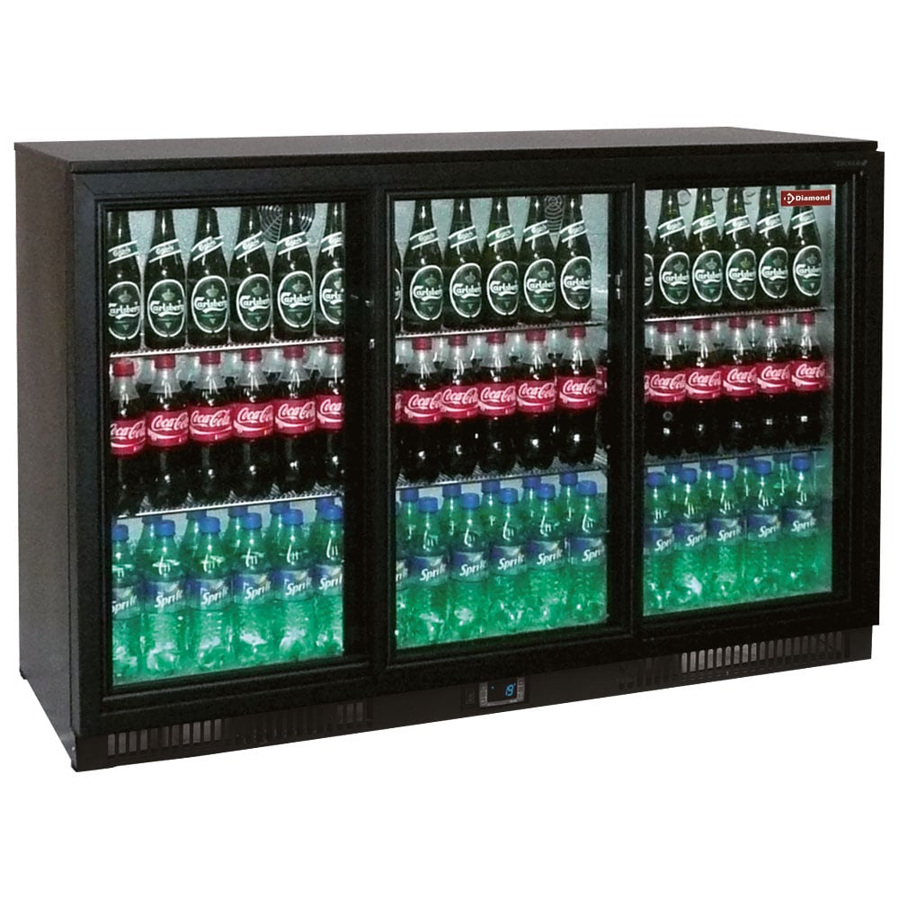 Ventilated bottle cooler, "Back Bar", 3 sliding doors – Lichidare stoc