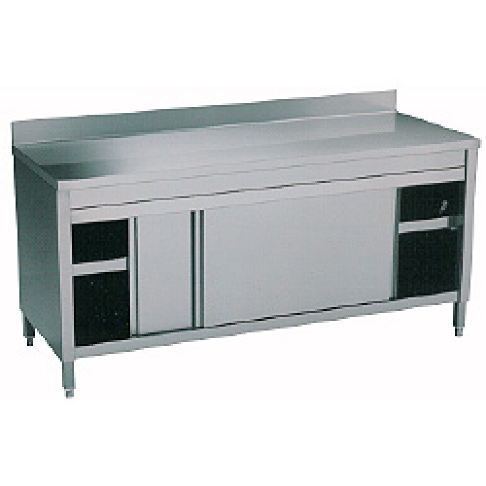 Table on cupboard