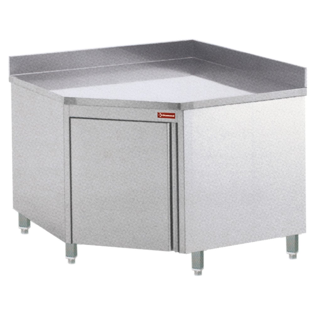 Tables on cupboard with angle 90°