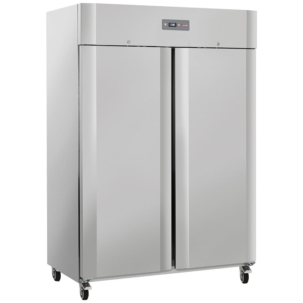 Ventilated fridge 1200 liters 2 doors GN 2/1, on wheels, 2 with brakes