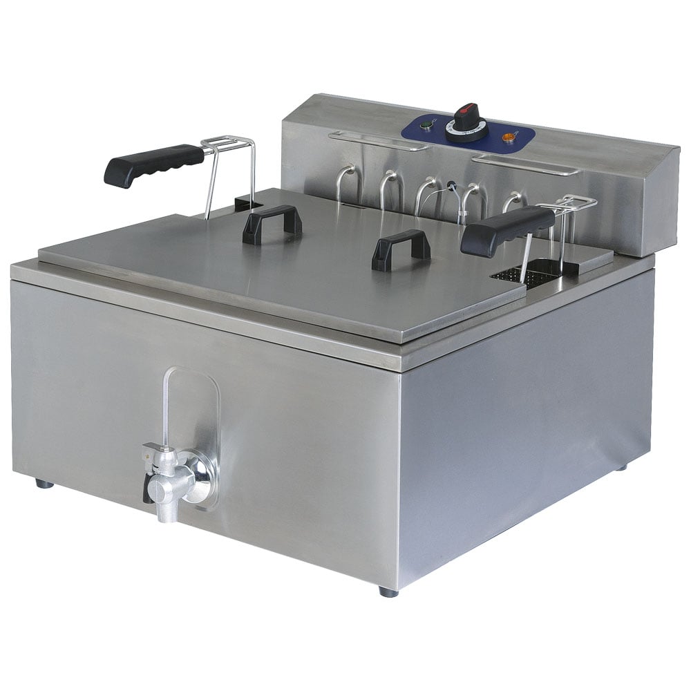 Friteuză electrică de banc pentru patiserie Virtus 1150G – 25 litri – cu robinet de golire