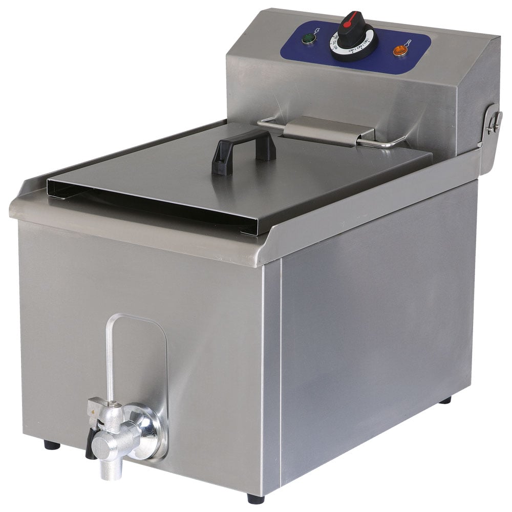 Friteuză electrică de banc Virtus 1240G – 8 litri – cu robinet de golire
