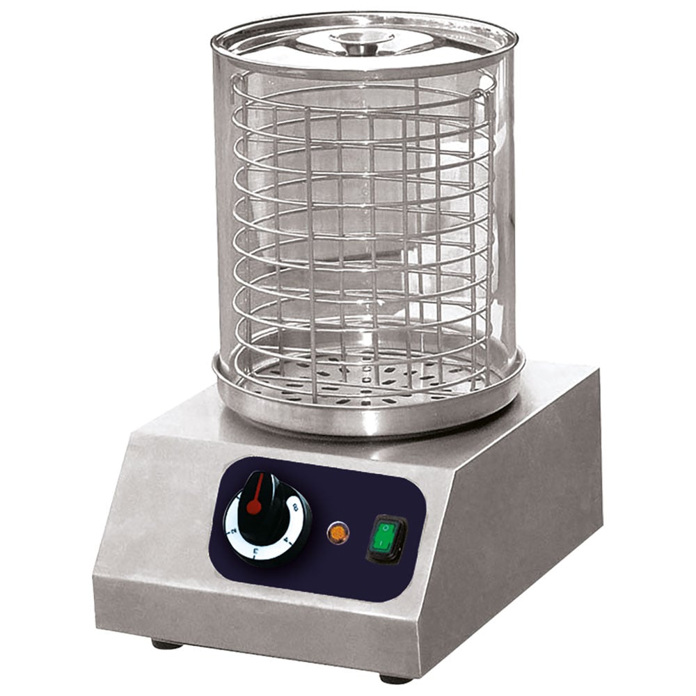 hot dog heater with pyrex glass container, capacity 40 hot dogs