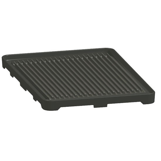 grooved plate for 2 burners