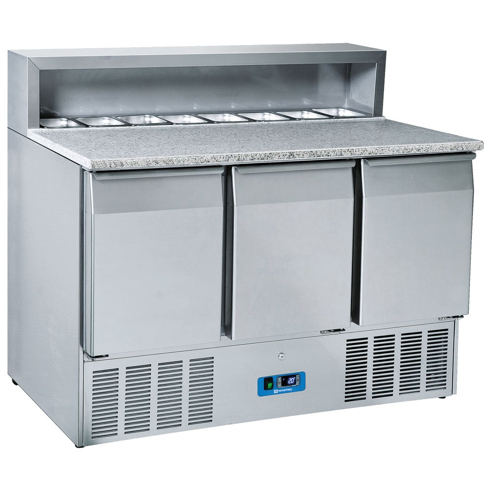 pizza counter with 3 doors GN 1/1, 8x GN 1/6 h=150 mm, +2°/+10°C