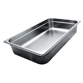GN container in stainless steel, GN 1/1 h=100 mm