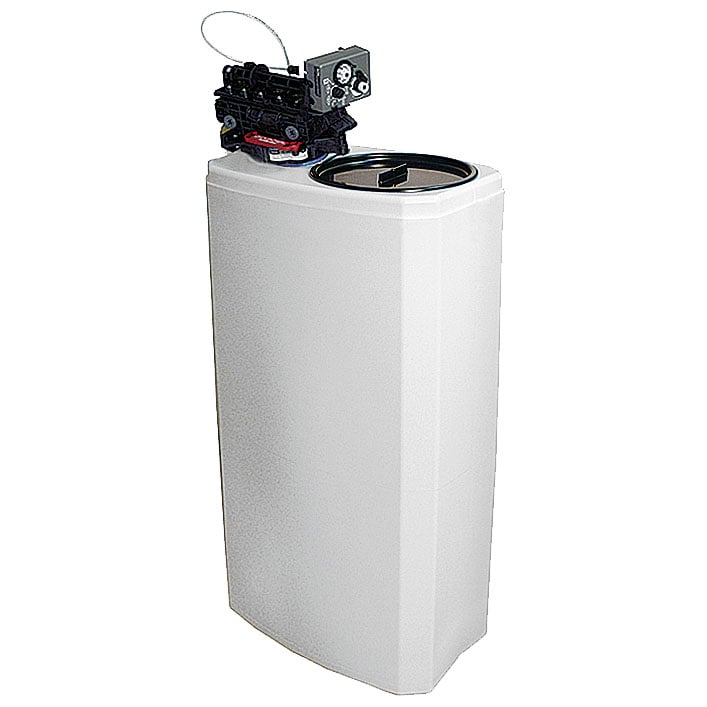 automatic water softener, capacity 27 litres, 1000 litres/h, salt reserve 50 kg