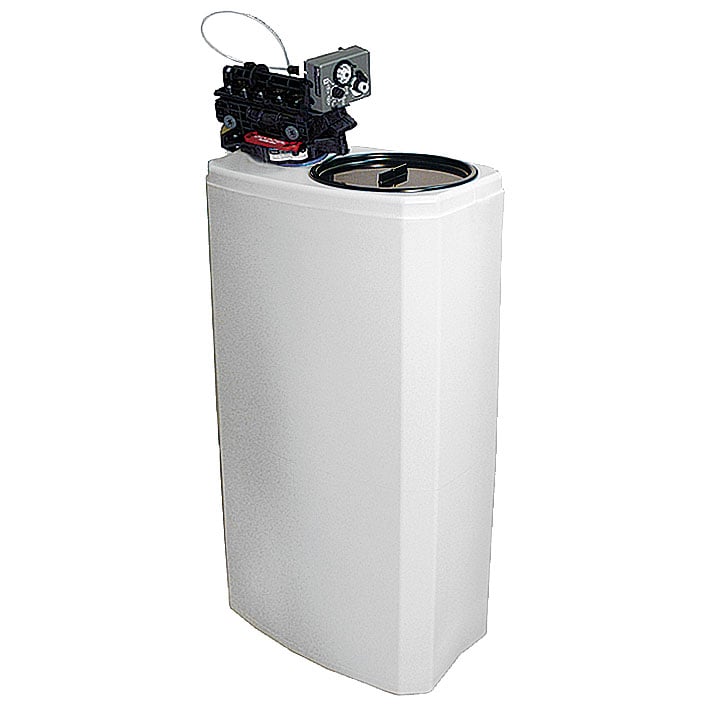 automatic water softener, capacity 8 litres, 800 litres/h, salt reserve 25 kg