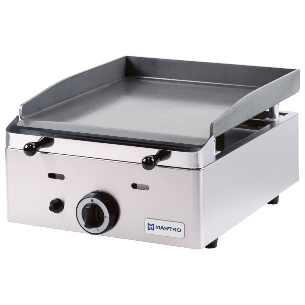 Gas griddle plate with 1 grill zone, tabletop, smooth plate - LPG