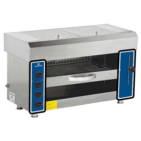 Gas salamander with 4 burners
