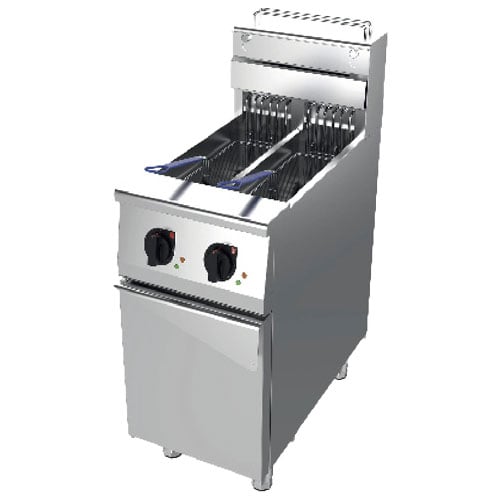 Friteuză electrică Virtus AMZ0052 – 2 cuve x 12,5 litri – pe dulap închis cu ușă