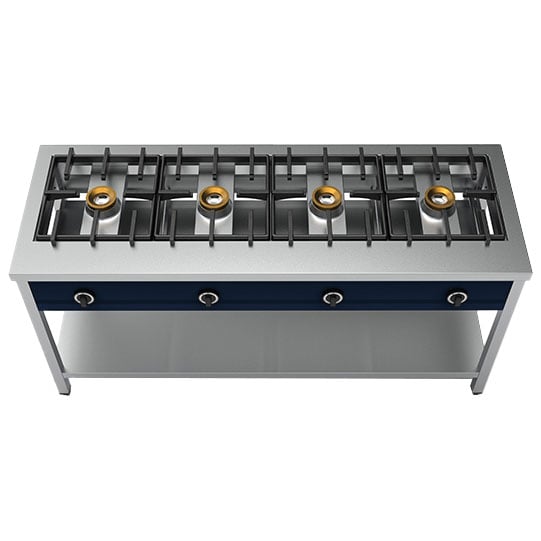 Aparat pe gaz pentru clătite Virtus AOZ0024 – 4 arzătoare x 8 kW