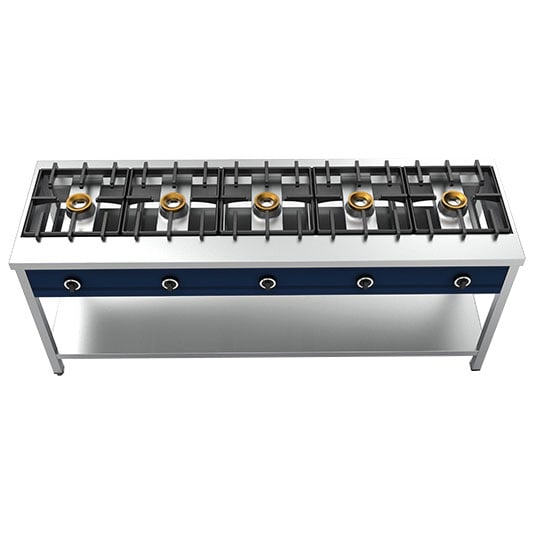 Aparat pe gaz pentru clătite Virtus AOZ0025 – 5 arzătoare x 8 kW