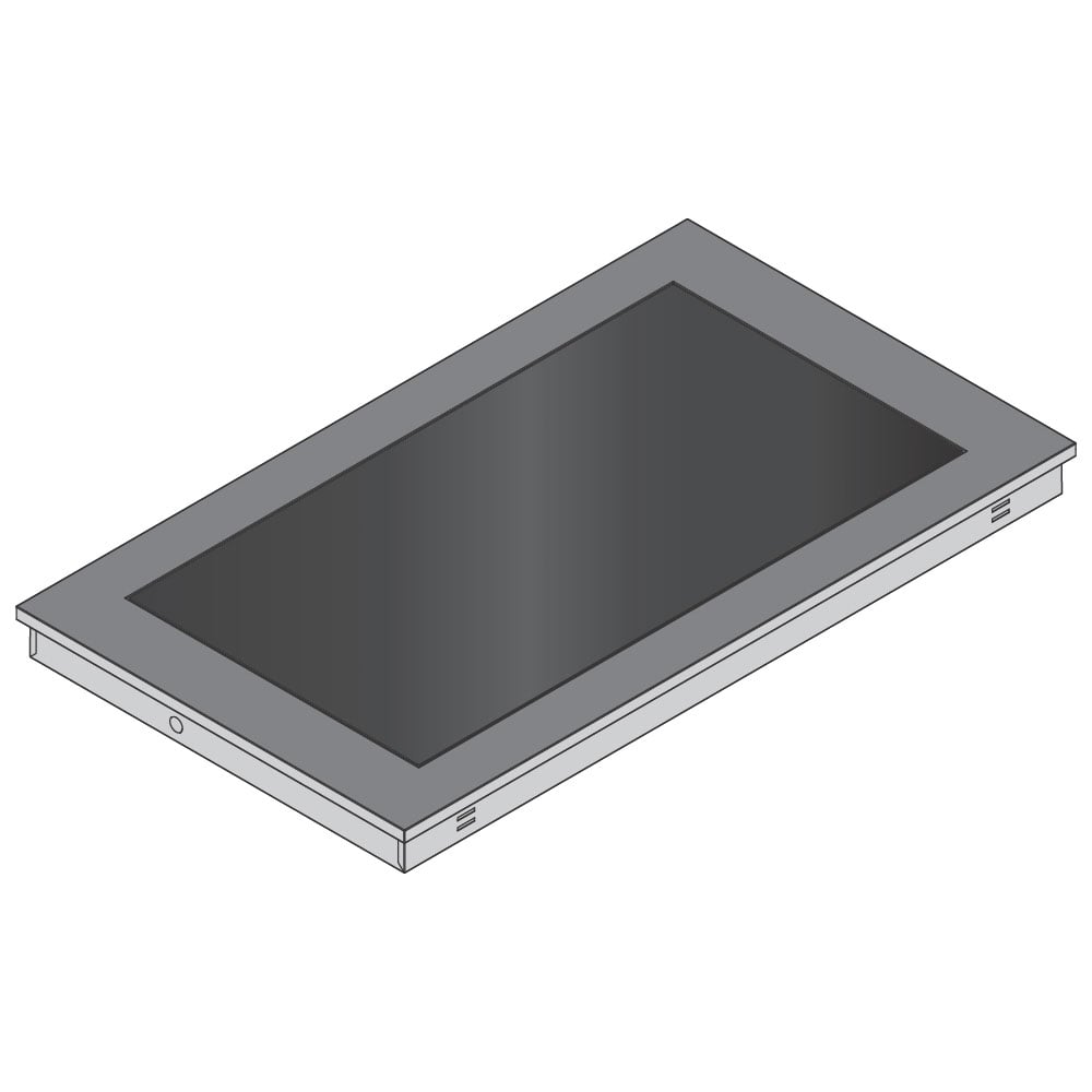Drop-in heated top plate with tempered glass, 6x GN 1/1