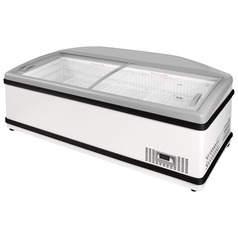 Supermarket chest freezer with sliding glass lids, -16°/-24°C, 650 (473) litres