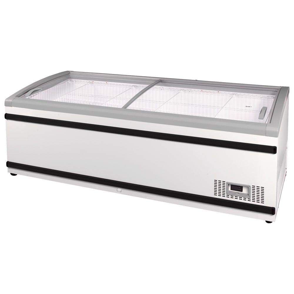 Supermarket chest freezer with sliding glass lids, -16°/-24°C, 845 (625) litres