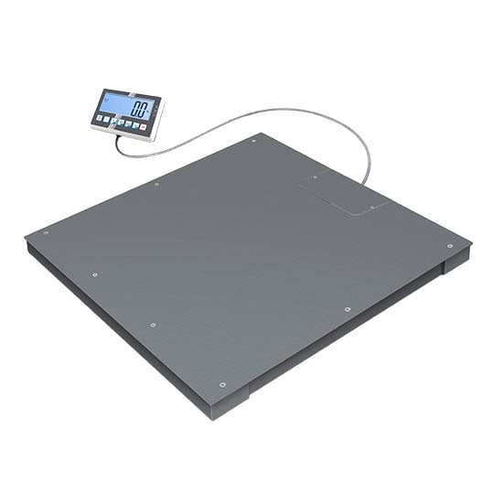 Floor scale, weighing range maximum 1500 kg, readout 500 g