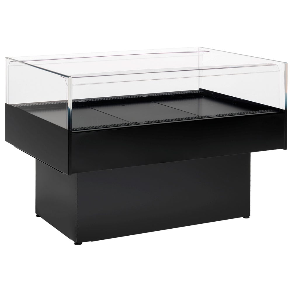 Refrigerated self-service counter, ventilated, isle model, +2°/+ 4°C, w=1500 mm - black