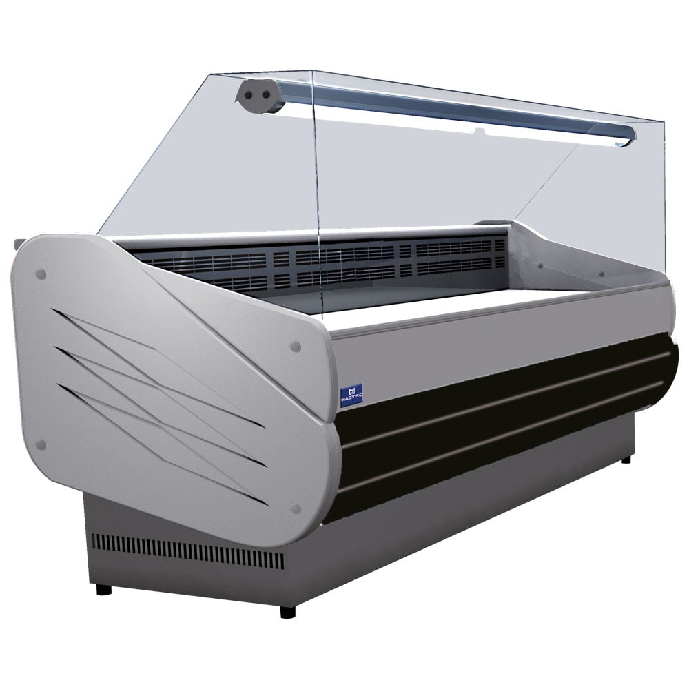 Refrigerated counter 1520 mm with vertical glass front, ventilated cooling, +2°/+5°C