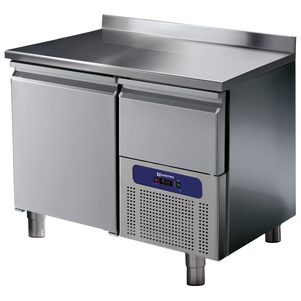 Refrigerated counter 1 door GN 1/1 with upstand, -2°/+8°C