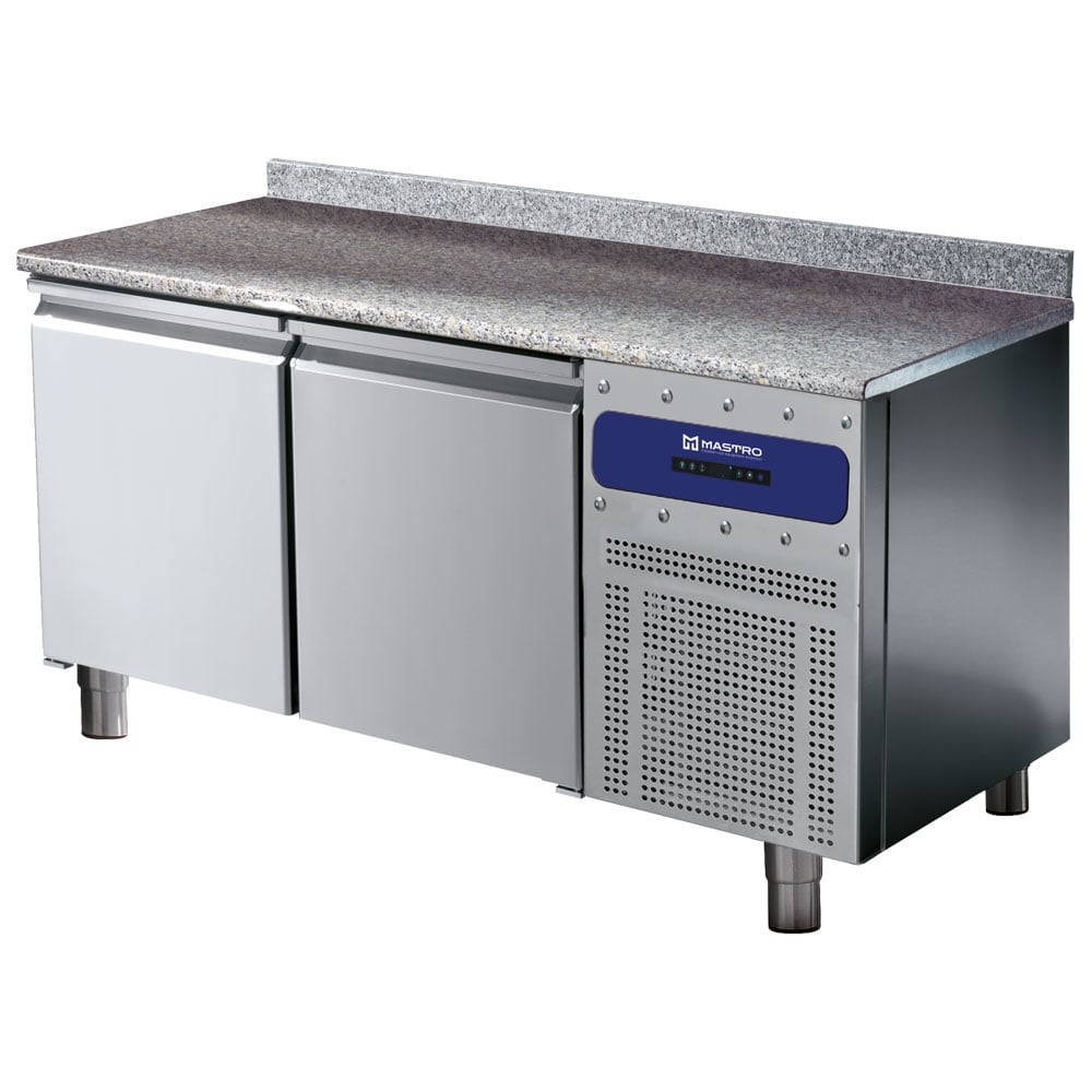 Refrigerated pastry counter 2 doors 600x400 mm, granite top with upstand, -2°/+8°C