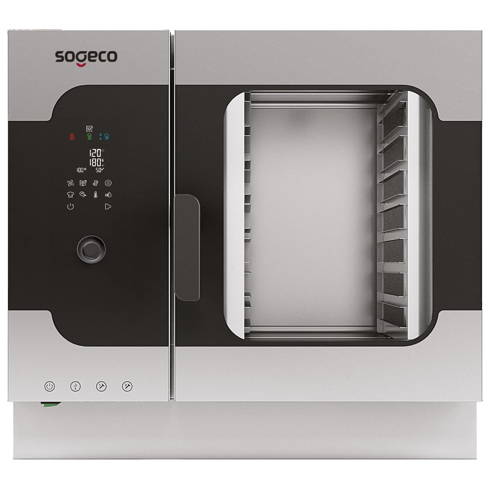Electric combi steamer with direct injection and digital controller, 6x 600x400 mm