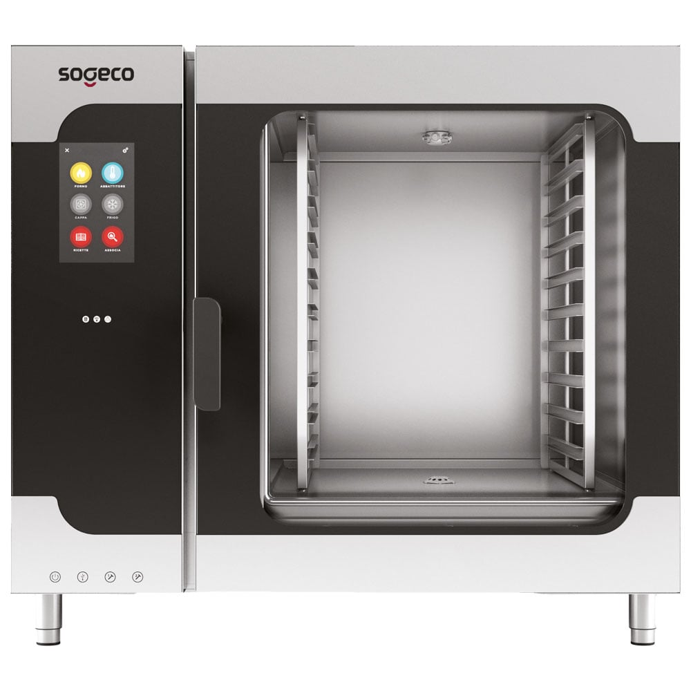 Electric combi steamer with direct injection and automatic cleaning, 10x GN 2/1 - TOUCH SCREEN