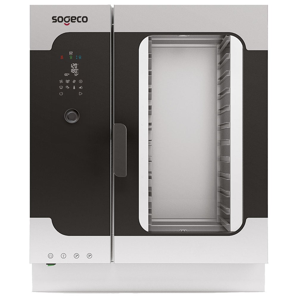 Electric combi steamer with direct injection and digital controller, 11x GN 1/1