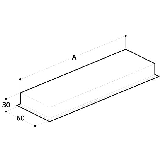 Double inlet collector 2100 mm for hoods of 3200 mm
