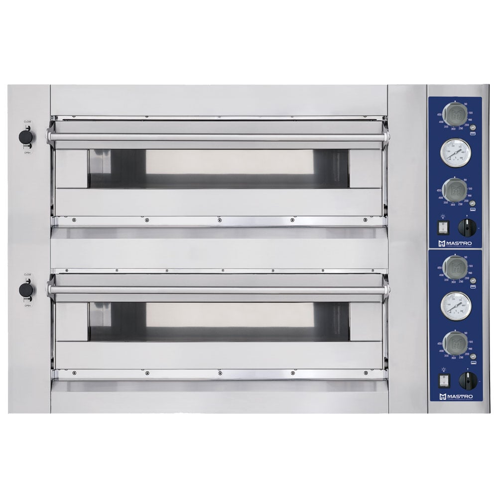Electric pizza oven for 4+4 pizzas ø 35 cm, mechanical control