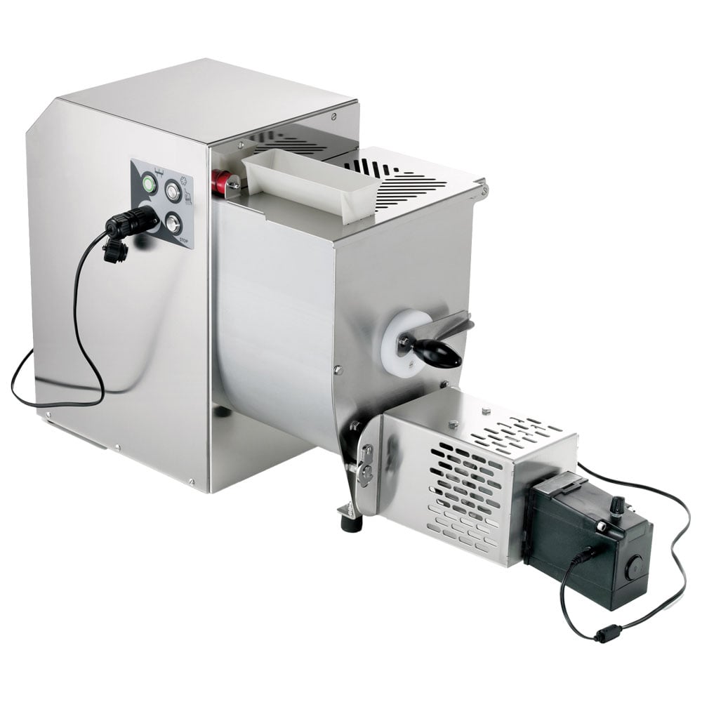 pasta machine with pasta cutter, bowl 6 lt., 5 kg/h