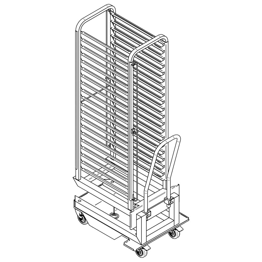 rack trolley for trays for 20x GN 1/1 ovens