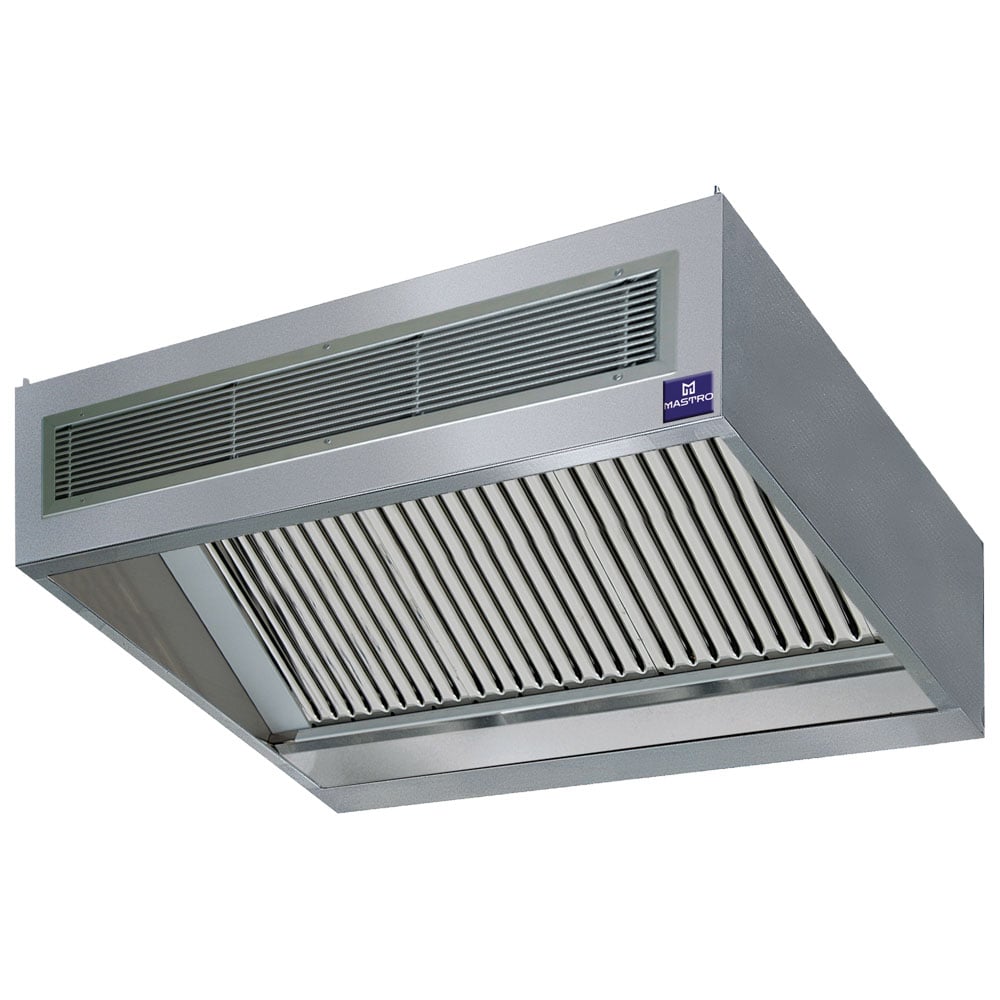 wall-mounted cubic infusion hood with integrated lighting, 4000x1300 mm
