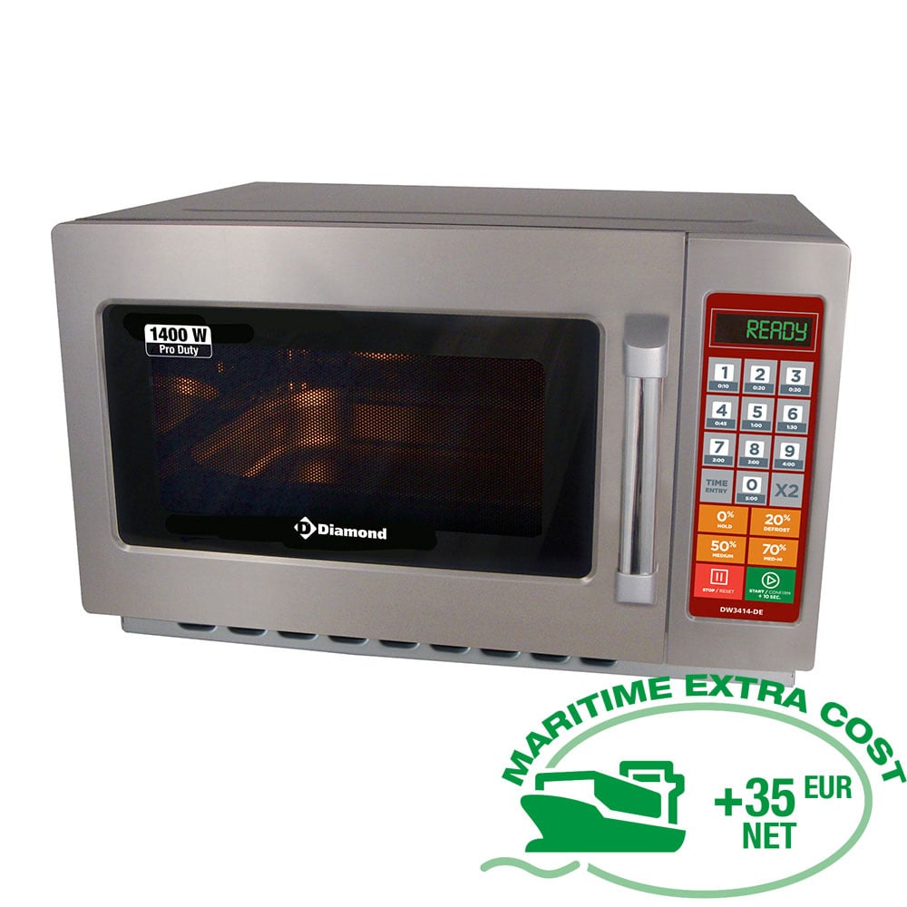 Microwave in stainless steel, (GN 2/3), 1400 W. (34 Lt), digital – Stoc nou