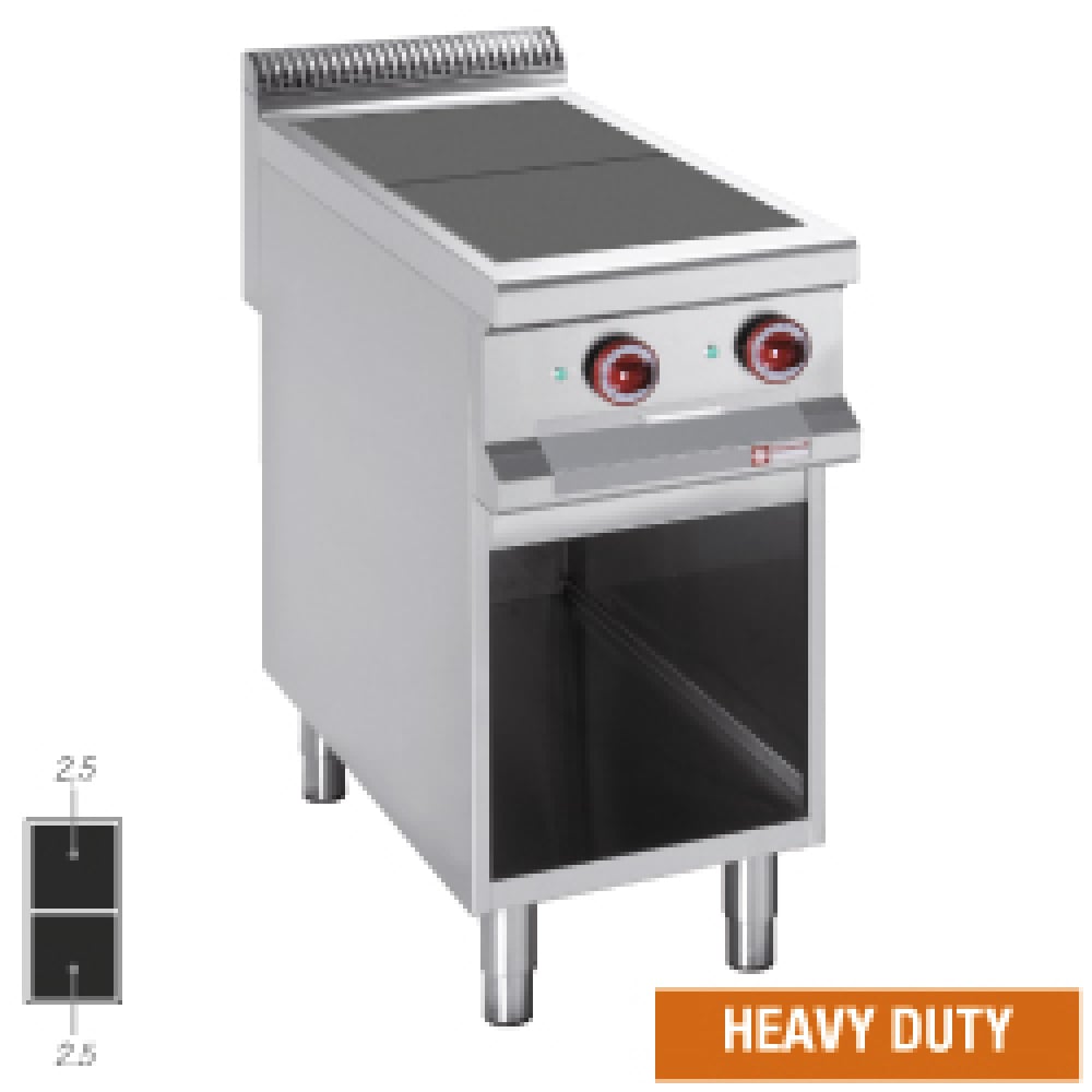 Electric stoves 2 plates aligned with the top, open cupboard – A doua alegere