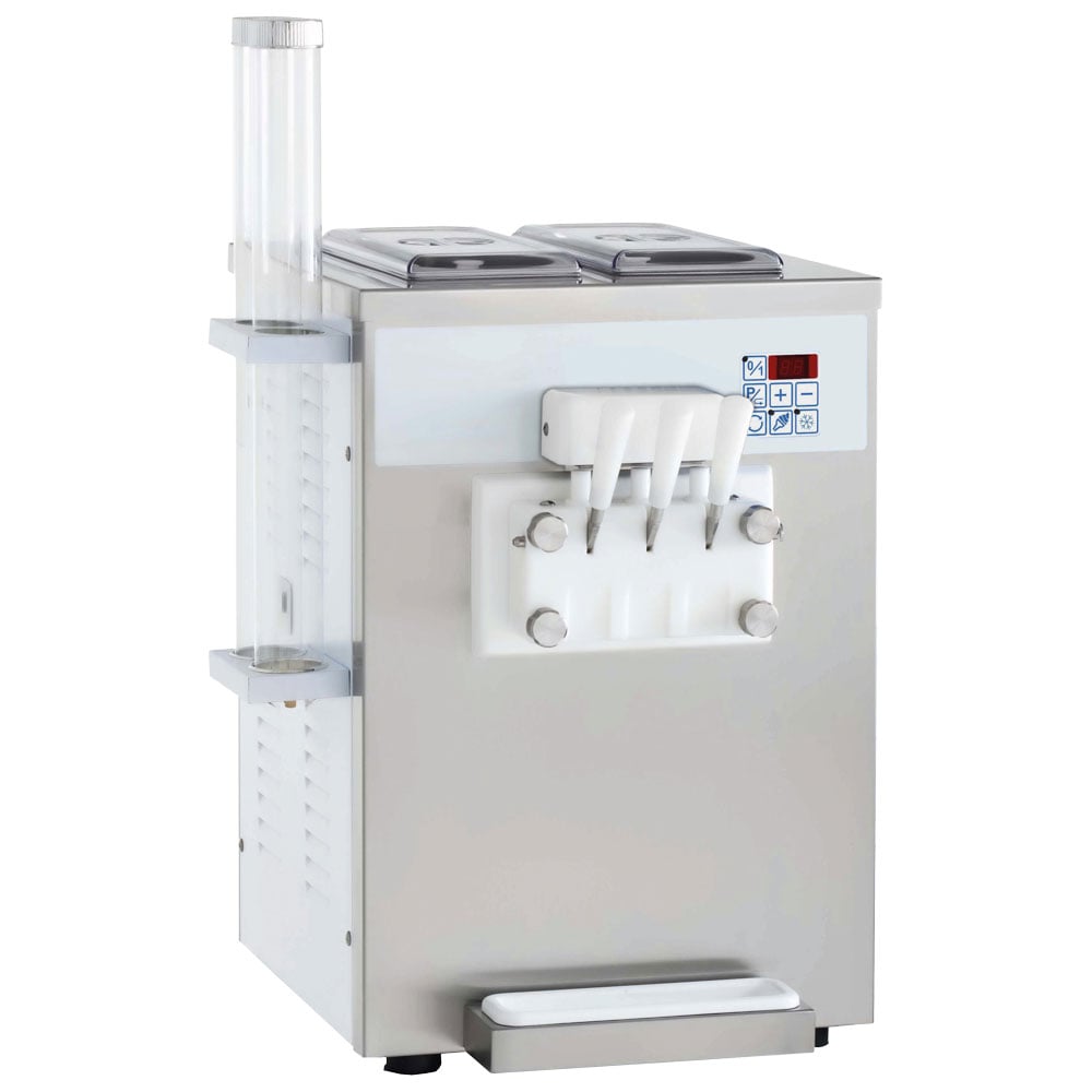 Soft ice machine with air cooling, production 13,5 kg/h (180 cones)