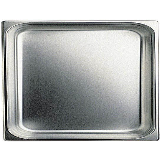 GN container in stainless steel, GN 2/1 h=100 mm