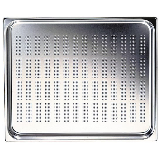 GN container in stainless steel, perforated, GN 2/3 h=100 mm