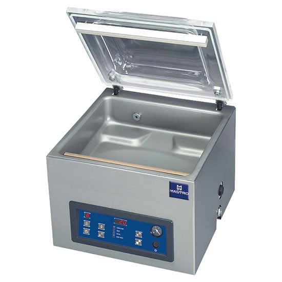 vacuum machine, tabletop, sealing bars 2x 420 mm, cycle 15-35 seconds