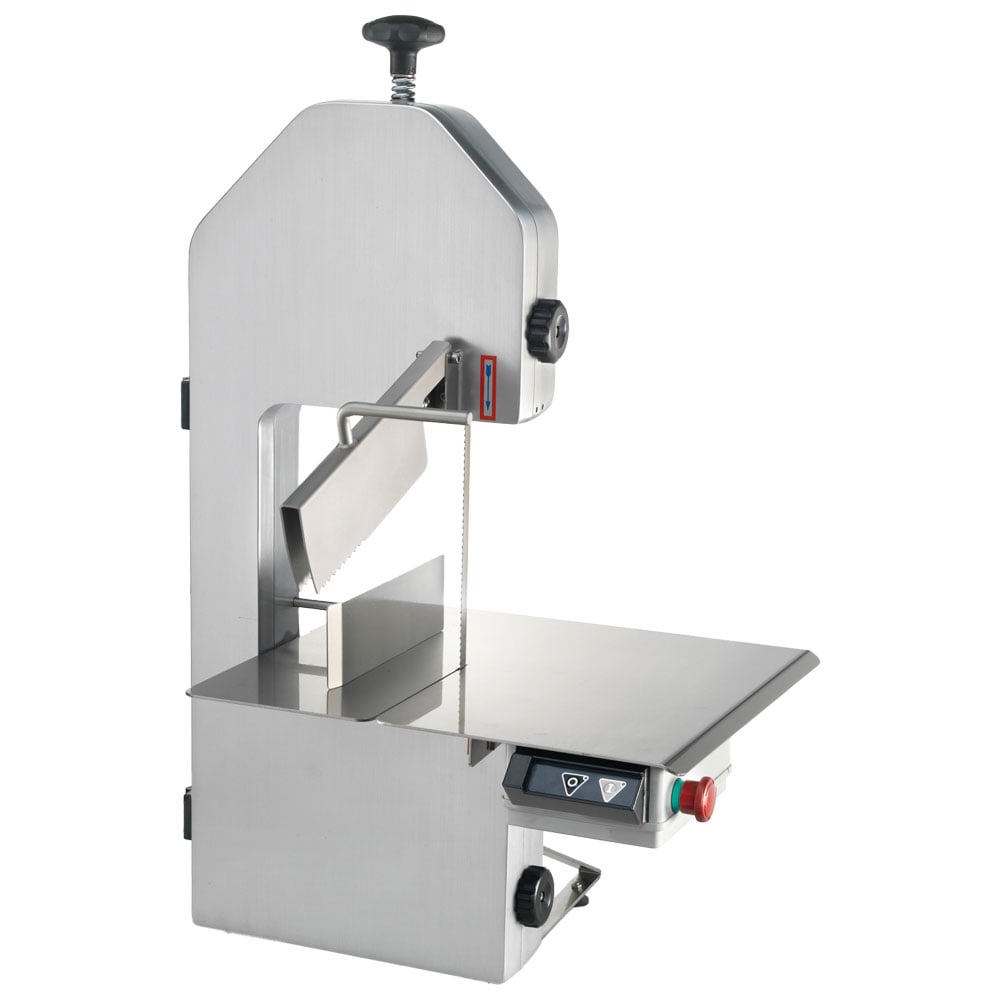 Fierăstrău profesional pentru oase și carne din aluminiu eloxat de banc | Bandă 1550 mm | 0.75 kW | 230V