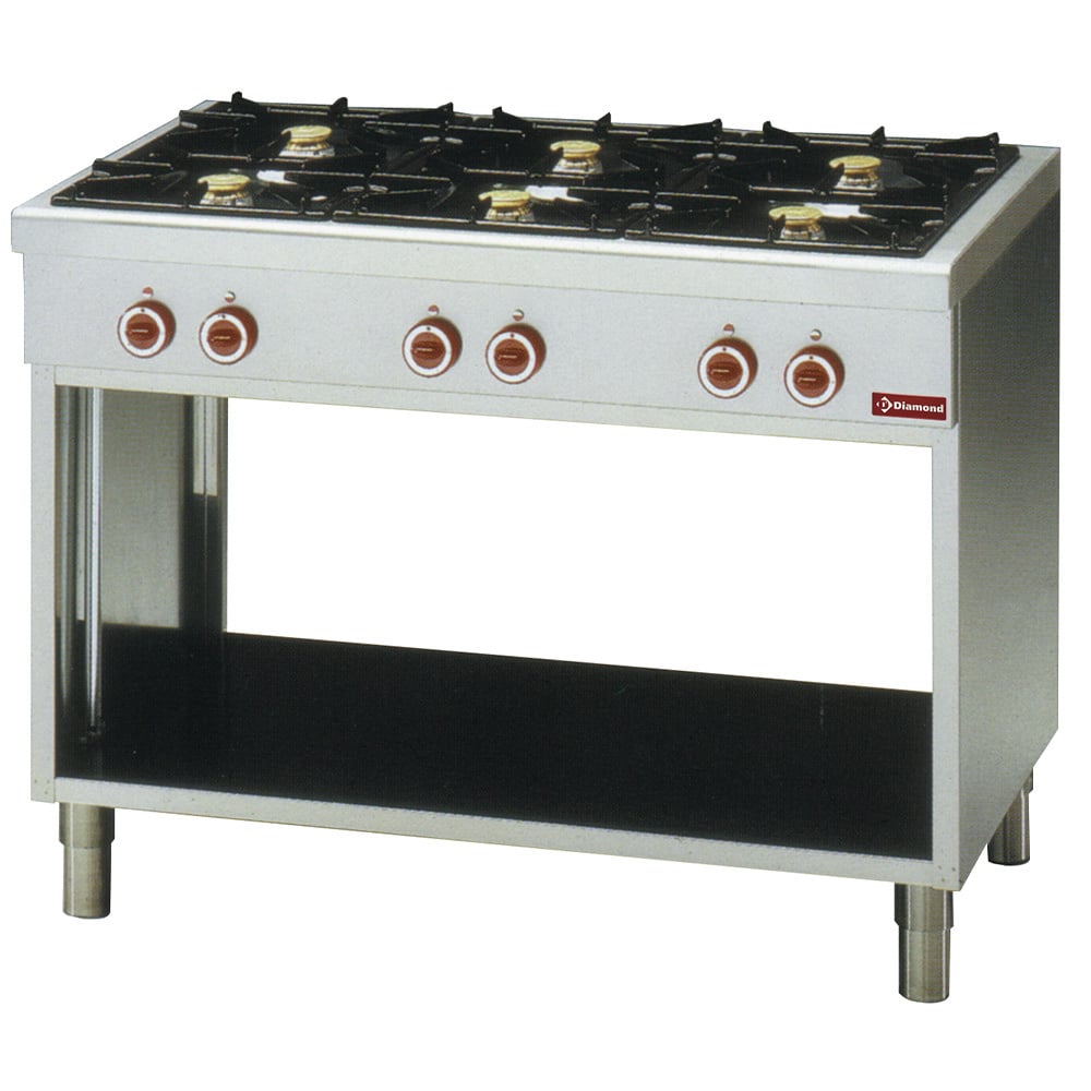 Range with 6 burners, on open cupboard – A doua alegere